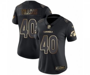 Women's Arizona Cardinals #40 Pat Tillman Limited Black Gold Vapor Untouchable Football Jersey