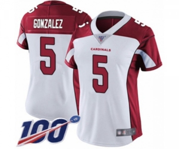 Women's Arizona Cardinals #5 Zane Gonzalez White Vapor Untouchable Limited Player 100th Season Football Jersey