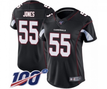 Women's Arizona Cardinals #55 Chandler Jones Black Alternate Vapor Untouchable Limited Player 100th Season Football Jersey