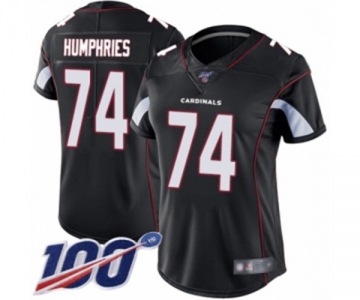 Women's Arizona Cardinals #74 D.J. Humphries Black Alternate Vapor Untouchable Limited Player 100th Season Football Jersey