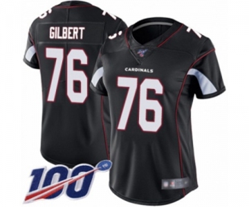 Women's Arizona Cardinals #76 Marcus Gilbert Black Alternate Vapor Untouchable Limited Player 100th Season Football Jersey