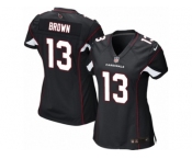 Women's Nike Arizona Cardinals #13 Jaron Brown Elite Black Alternate NFL Jersey