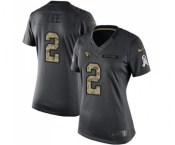 Women's Nike Arizona Cardinals #2 Andy Lee Limited Black 2016 Salute to Service NFL Jersey