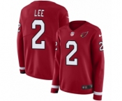 Women's Nike Arizona Cardinals #2 Andy Lee Limited Red Therma Long Sleeve NFL Jersey