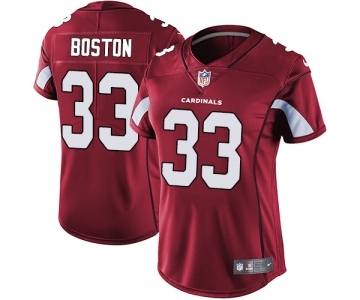 Women's Nike Arizona Cardinals #33 Tre Boston Red Team Color Vapor Untouchable Limited Player NFL Jersey