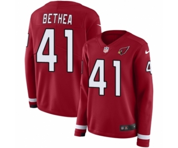 Women's Nike Arizona Cardinals #41 Antoine Bethea Limited Red Therma Long Sleeve NFL Jersey