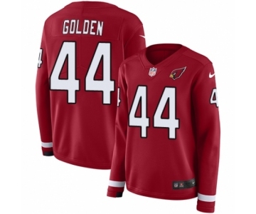Women's Nike Arizona Cardinals #44 Markus Golden Limited Red Therma Long Sleeve NFL Jersey