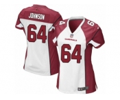 Women's Nike Arizona Cardinals #64 Dorian Johnson Limited White NFL Jersey