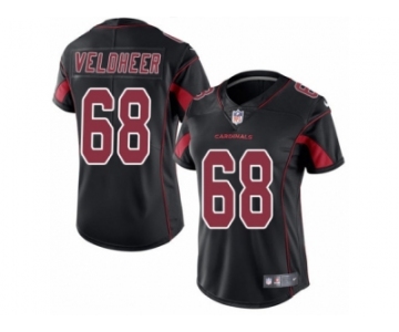 Women's Nike Arizona Cardinals #68 Jared Veldheer Limited Black Rush NFL Jersey