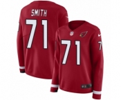 Women's Nike Arizona Cardinals #71 Andre Smith Limited Red Therma Long Sleeve NFL Jersey