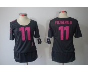 nike women nfl jerseys arizona cardinals #11 fitzgerald dk.grey[breast cancer awareness]