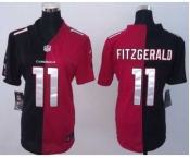nike women nfl jerseys arizona cardinals #11 fitzgerald red-black[nike split]