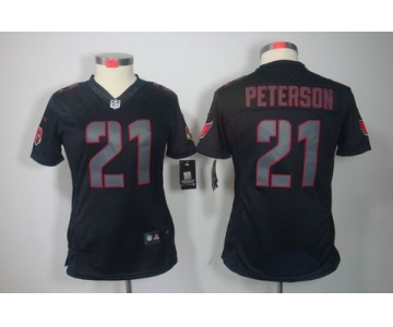 nike women nfl jerseys arizona cardinals #21 peterson black[nike impact limited]