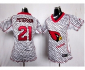nike women nfl jerseys arizona cardinals #21 peterson[fem fan zebra]