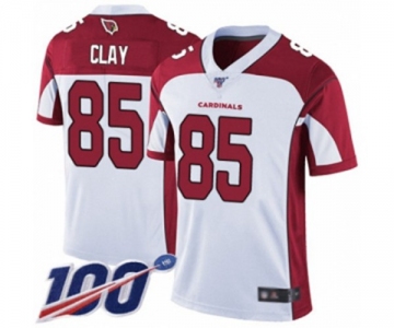 Youth Arizona Cardinals #85 Charles Clay White Vapor Untouchable Limited Player 100th Season Football Jersey