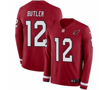 Youth Nike Arizona Cardinals #12 Brice Butler Limited Red Therma Long Sleeve NFL Jersey