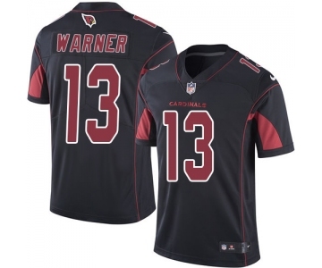 Youth Nike Arizona Cardinals #13 Kurt Warner Limited Black Rush Vapor Untouchable NFL Jersey