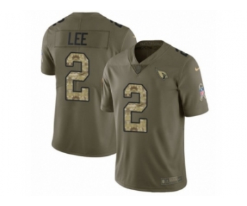 Youth Nike Arizona Cardinals #2 Andy Lee Limited Olive Camo 2017 Salute to Service NFL Jersey