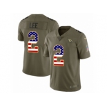 Youth Nike Arizona Cardinals #2 Andy Lee Limited Olive USA Flag 2017 Salute to Service NFL Jersey