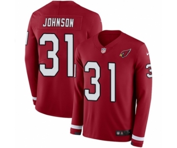 Youth Nike Arizona Cardinals #31 David Johnson Limited Red Therma Long Sleeve NFL Jersey