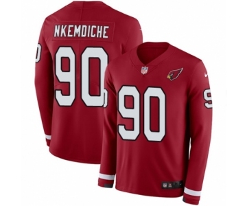 Youth Nike Arizona Cardinals #90 Robert Nkemdiche Limited Red Therma Long Sleeve NFL Jersey