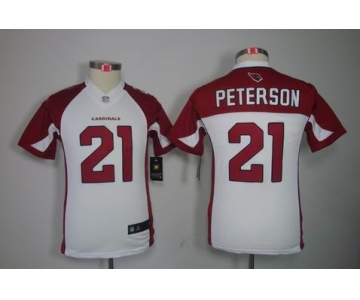 nike youth nfl jerseys arizona cardinals #21 peterson white[nike]