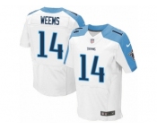 Men's Nike Tennessee Titans #14 Eric Weems Elite White NFL Jersey
