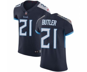 Men's Nike Tennessee Titans #21 Malcolm Butler Navy Blue Team Color Vapor Untouchable Elite Player NFL Jersey