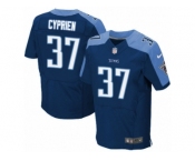 Men's Nike Tennessee Titans #37 Johnathan Cyprien Elite Navy Blue Alternate NFL Jersey