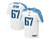Men's Nike Tennessee Titans #67 Quinton Spain Elite White NFL Jersey