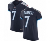 Men's Nike Tennessee Titans #7 Blaine Gabbert Navy Blue Team Color Vapor Untouchable Elite Player NFL Jersey