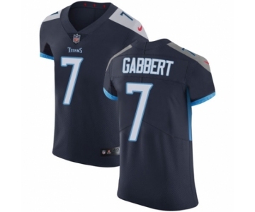 Men's Nike Tennessee Titans #7 Blaine Gabbert Navy Blue Team Color Vapor Untouchable Elite Player NFL Jersey