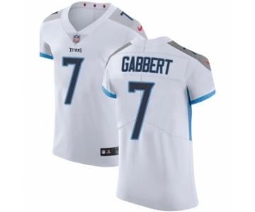 Men's Nike Tennessee Titans #7 Blaine Gabbert White Vapor Untouchable Elite Player NFL Jersey