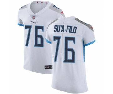 Men's Nike Tennessee Titans #76 Xavier Su'a-Filo White Vapor Untouchable Elite Player NFL Jersey