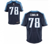 Men's Nike Tennessee Titans #78 Jack Conklin Elite Navy Blue Alternate NFL Jersey