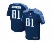 Men's Nike Tennessee Titans #81 Andre Johnson Navy Blue Alternate Stitched NFL Elite Jersey