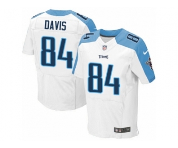 Men's Nike Tennessee Titans #84 Corey Davis Elite White NFL Jersey