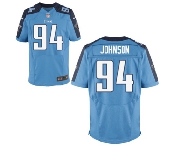 Men's Nike Tennessee Titans #94 Austin Johnson Elite Light Blue Team Color NFL Jersey