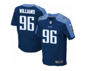 Men's Nike Tennessee Titans #96 Sylvester Williams Elite Navy Blue Alternate NFL Jersey
