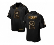 Nike Tennessee Titans #2 Derrick Henry Black Men's Stitched NFL Elite Pro Line Gold Collection Jersey