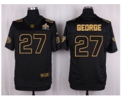 Nike Tennessee Titans #27 Eddie George Black Pro Line Gold Collection Jersey([Elite]
