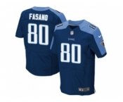 Nike Tennessee Titans #80 Anthony Fasano Navy Blue Jerseys(Elite)
