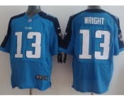 nike nfl jerseys tennessee titans #13 wright blue[Elite]