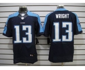nike nfl jerseys tennessee titans #13 wright dk.blue[Elite]