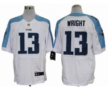 nike nfl jerseys tennessee titans #13 wright white[Elite]