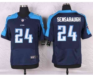 nike nfl jerseys tennessee titans #24 sensabaugh blue[Elite]