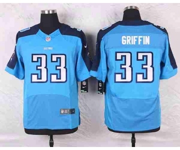 nike nfl jerseys tennessee titans #33 griffin lt.blue[Elite]