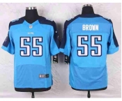 nike nfl jerseys tennessee titans #55 brown lt.blue[Elite]