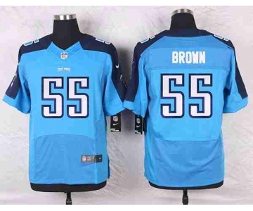 nike nfl jerseys tennessee titans #55 brown lt.blue[Elite]