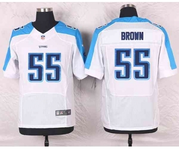 nike nfl jerseys tennessee titans #55 brown white[Elite]